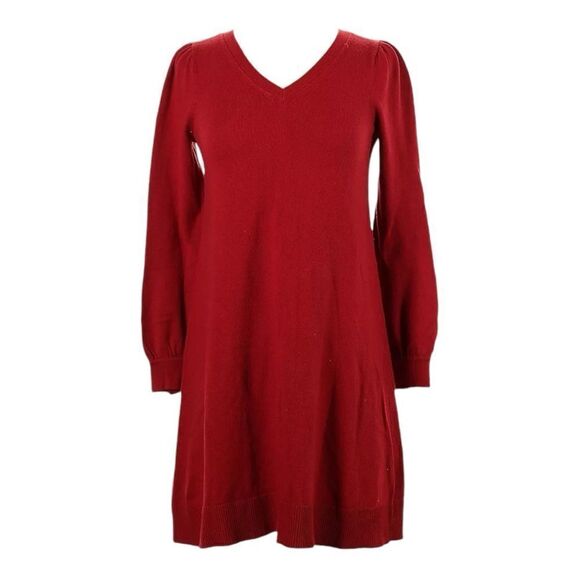 Ann Taylor  Loft red sweater dress Preloved L - Picture 1 of 2
